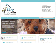 Tablet Screenshot of brooklinvethospital.com